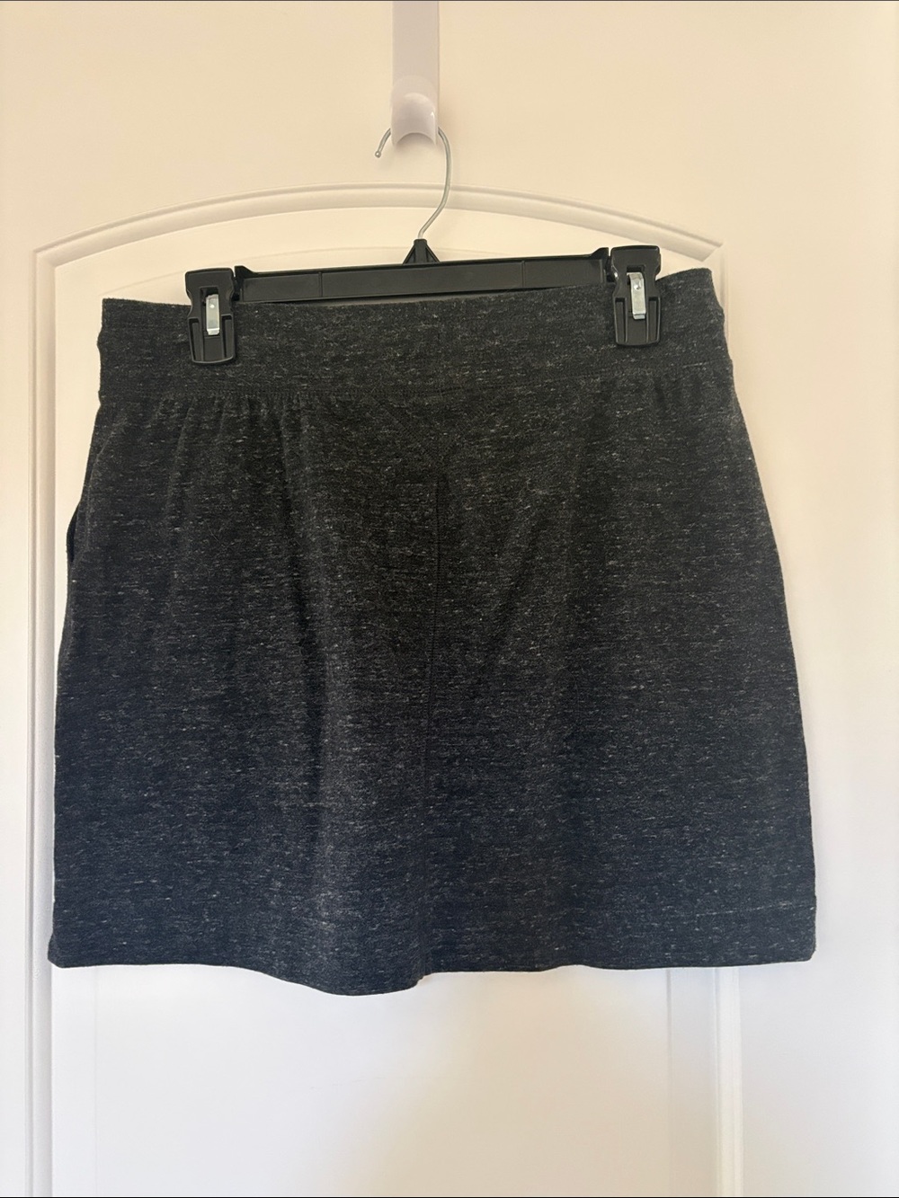 Nike Black Heather Mini Skirt with White Drawstring and Logo - Picture 3 of 3